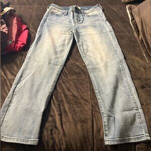 Liverpool light Wash Women's Jeans - Classic Crop Straight Leg 4/27